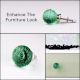 Mint Green Round Patterned Glass Knob